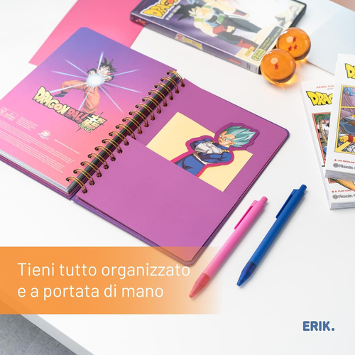 : Diario Scuola 2025 2026 Dragon Ball, Agenda Settimanale A5 12 Mesi in Spagnolo - Foto 7 di 12