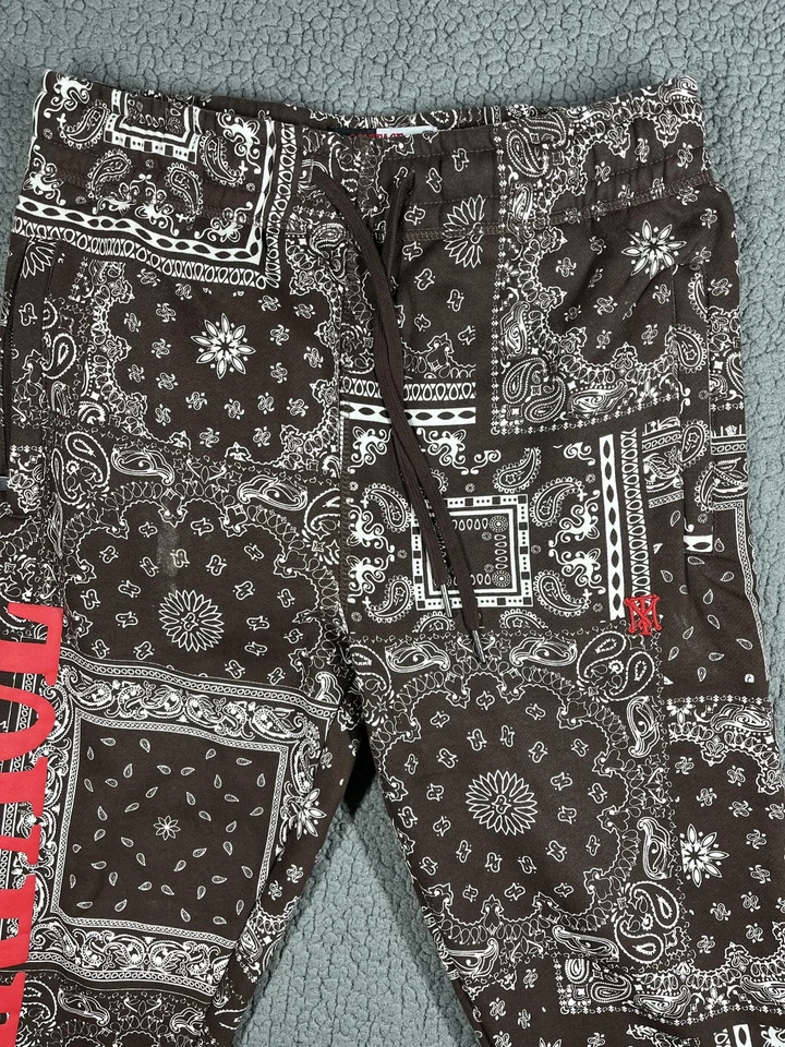 疤面煞星鞋 Palace 裤子男式中号黑色白色头巾慢跑者 Tony Montana — 第 2/4 张图片