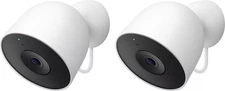 Google - Nest Cam Outdoor (wired, 2nd gen) - 2K Video and Gemini - 2-Pack - Snow
