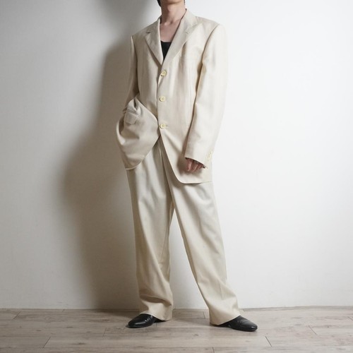 GIANNI VERSACE Single Suit Set Up Ivory Men's From Japan i14864