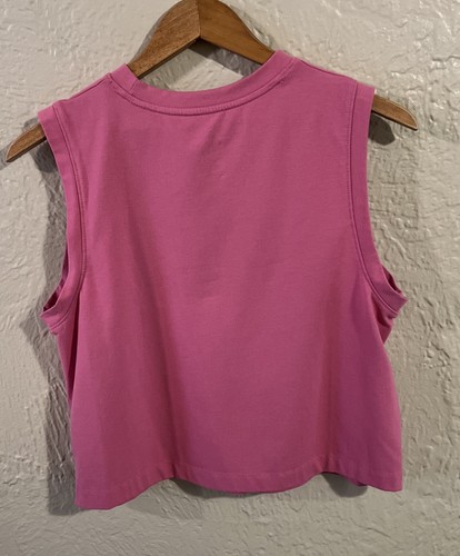 A New Day Crop Muscle Tank Top Women’s Small Pink Crew Neck Layering Stretch - Picture 4 of 10