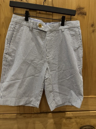 Brooks Brothers Shorts Seersucker Bermuda Men's Size 30 Blue & White NWT