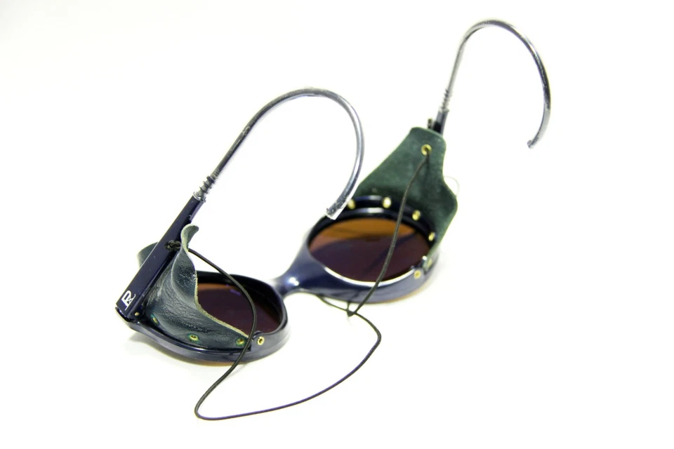 500 $ Vuarnet 028 Gafas de sol Azul Glaciar PX5000 Marrón Oscuro Lente Cable Gancho Brazos Foto 4 de 4