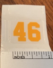 Number 46   Helmet Number Decals 1