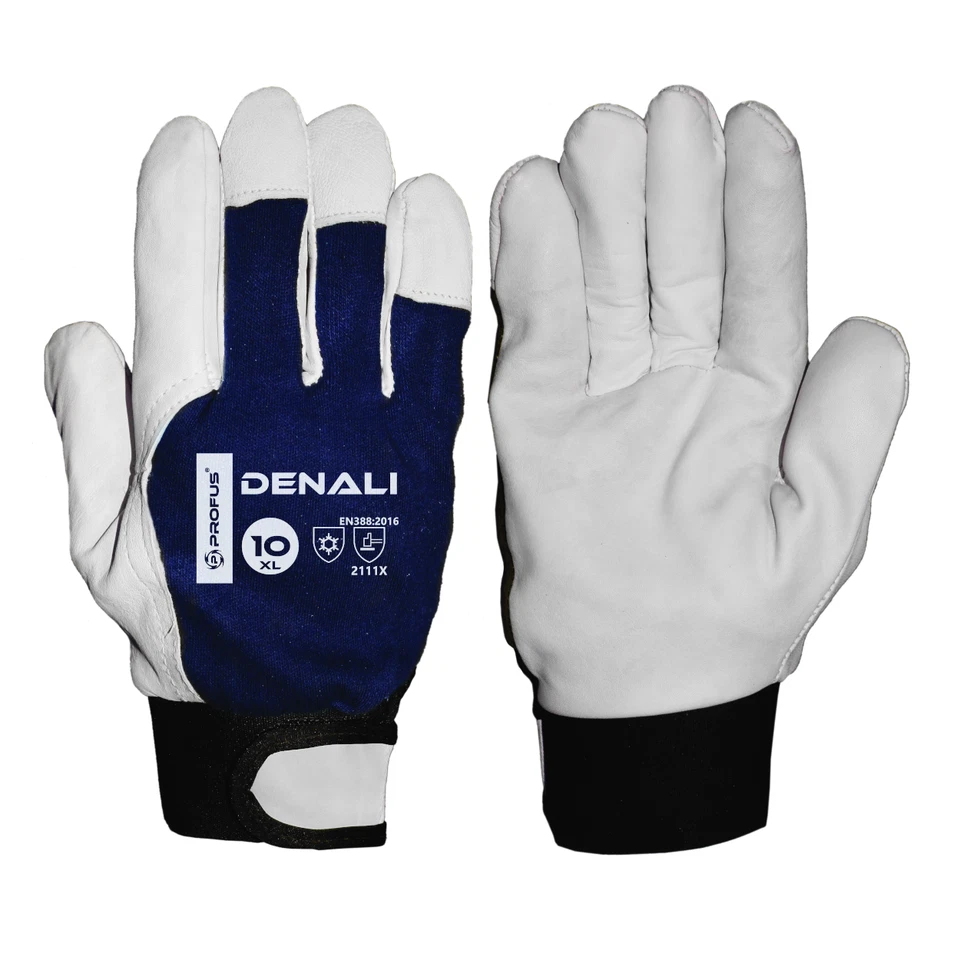 Winter Montagehandschuhe MachanikerArbeitshandschuhe Leder Gefüttert (DENALI-1)