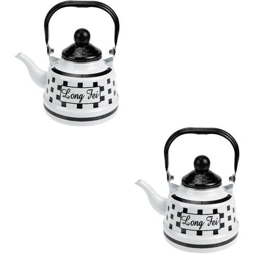 2 PCS Ancient Bell Pot Countertop Tea Kettle Enamel - Picture 12 of 12