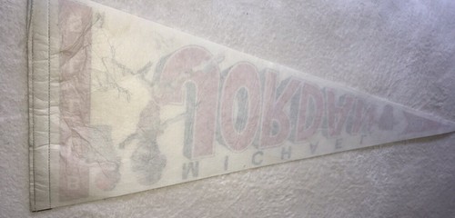 Vintage seltenes Michael Jordan Chicago Bulls Original Souvenir Banner. " 30"" x 12"" - Bild 4 von 8