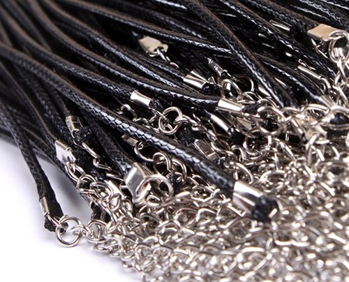 5/20/10/50pcs Wax Leather Snake Necklace Beading Cord String Rope Chain Clasp - Picture 5 of 11