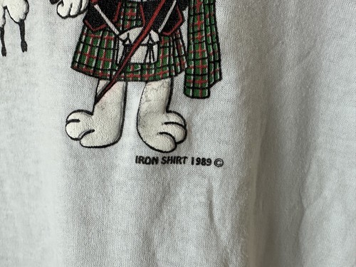 Vintage 80er Scottish Bagpiper Shirt XL Tight Terrier Hund Schaf Schottland Souvenir - Bild 4 von 16