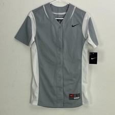 Nike Vapor Womens Small Gray Softball Jersey Full-Button Training 630600 New 60