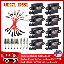 8 Ignition Coil + Spark Plug + Wire Set For Chevy GMC LS3 4.8L 5.3L 6.0L UF271