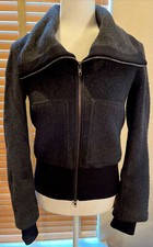 THEORY Charcoal Gray Black Wool Cashmere Jacket Size P.          P15705