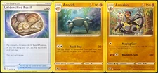 Unidentified Fossil 165/ 195 + Anorith 095 +Armaldo 096  - Silver T. - Evolution