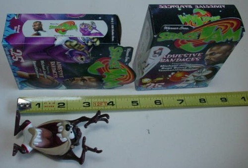 Taz Tasmanian Devil SPACE JAM figure 1996 + 2 Box Bandages Jordan - Picture 2 of 20