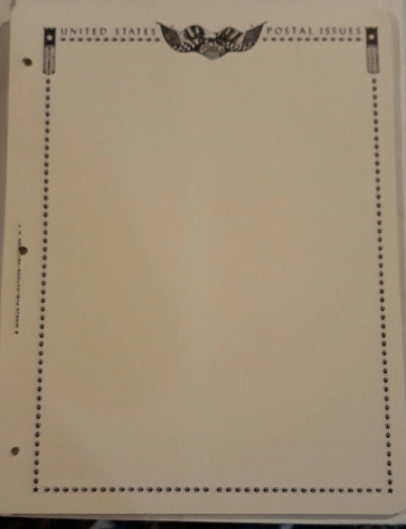 Minkus US Regular Issues, 20 Blank Pages for 3-ring Binders, AS SHOWN 