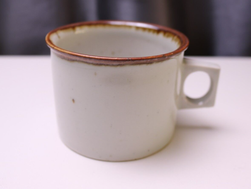 Dansk Brown Mist Flat Cup Square Handle 2 1/2 " Speckled Denmark - Picture 2 of 5