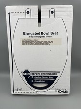 KOHLER Elongated Toilet Seat Antimicrobial Closed Front White 18.75 18 3/4 NEW