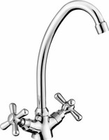 Wasserhahn KüChe SpüLtischarmatur Zweigriffmischer KüChenarmatur SpüLe
