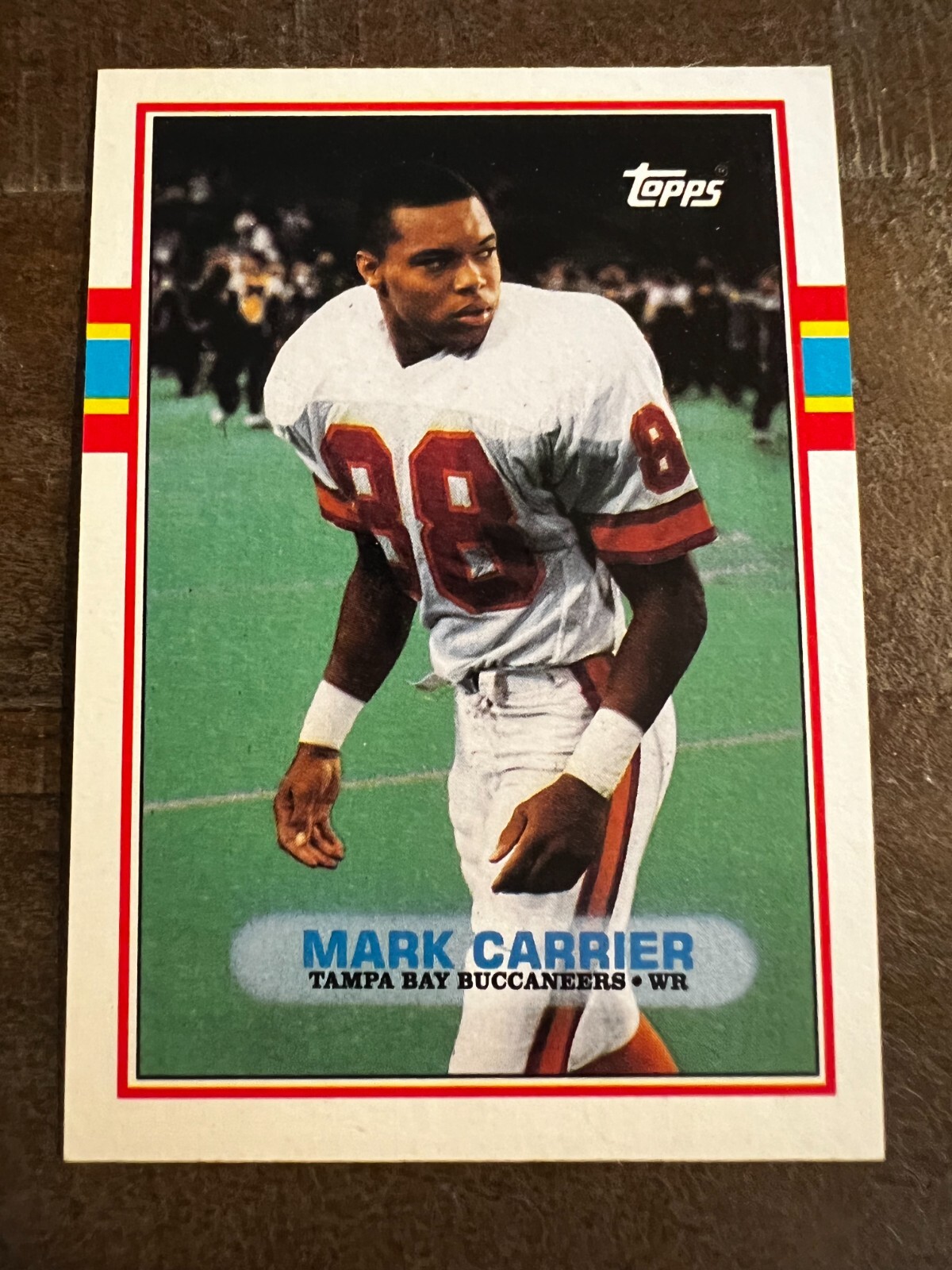 1989 Topps Football Card #331 Mark Carrier, Tampa Bay Buccaneers (J9)