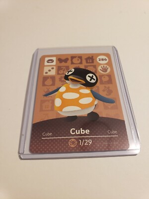 !SUPER SALE! Cube # 286 Animal Crossing Amiibo Card AUTHENTIC Series 3 NEW!