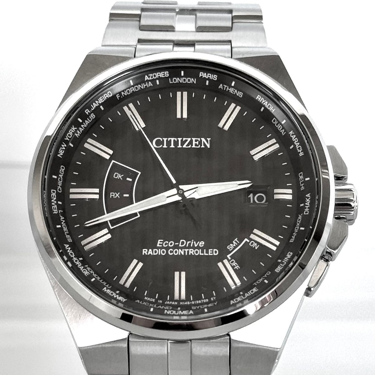 Citizen H145-S116643 CB0161-82E Eco Drive Date Box Solar Mens