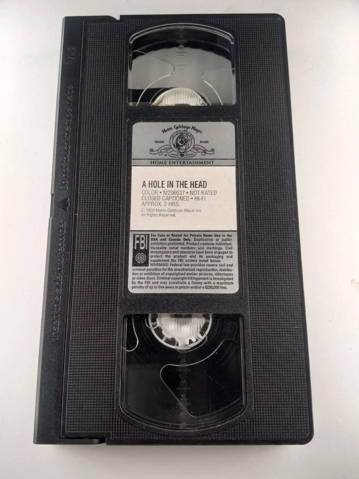 A Hole in the Head (VHS) 1959 Фрэнк Синатра, Эдвард Г. Робинсон ПРОТЕСТИРОВАН - Изображение 3 из 3
