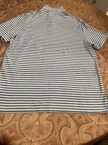 Vineyard Vines Shirt Adult L Blue Striped Edgartown Polo Whale Short Sleeve Mens - Picture 2 of 8