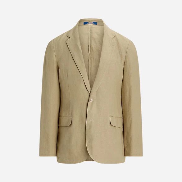$398Polo Ralph Lauren Men's Soft Modern Linen Suit Jacket Sport Coat, Beige, 46R