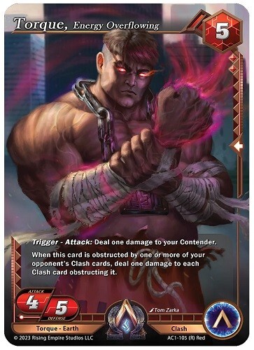 Torque, Energy Overflowing AC1-105 R FOIL Alpha Clash TCG The Awakening - Picture 1 of 1
