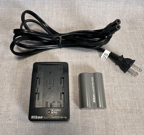 Nikon MH-18a Charger W/ Battery For D70 D80 D90 D100 D200 D300 D300s D700 G769 1