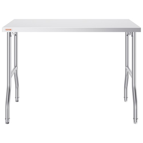 VEVOR Stainless Steel Kitchen Bench Commercial Prep Table 1220x610mm Work Table - Picture 10 of 12