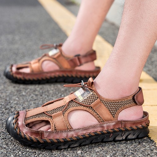 Summer Mens Sandals Casual Hollow Out Breathable Beach Shoes Plus Size Outdoor - Picture 7 of 26