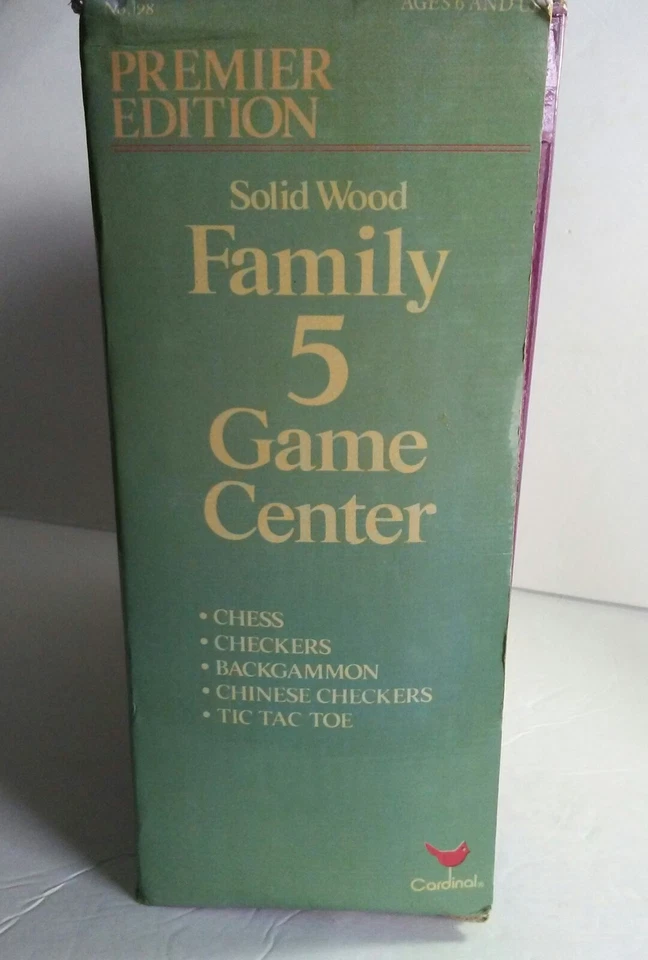 Vtg 1993 Cardinal Premiere Edition Solid Wood Family 5 Game Ctr 3/5 Instructions - Image 2 of 4