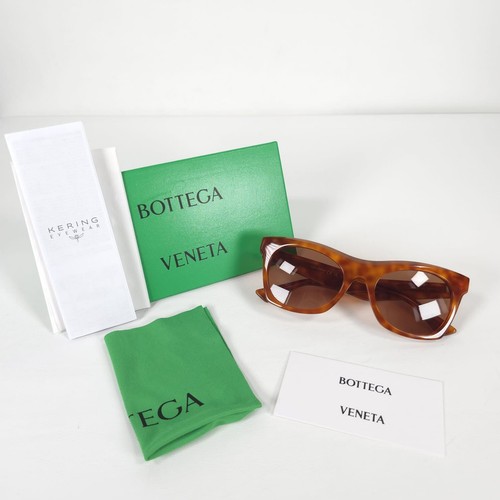 NWT BOTTEGA VENETA HAVANA-HAVANA BROWN SUNGLASSES JAPAN 🇯🇵 Made BV1061S UNISEX - Picture 11 of 20