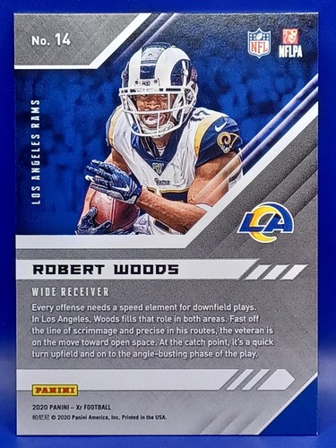 2020 Panini XR Football Robert Woods White /75 - Picture 2 of 2