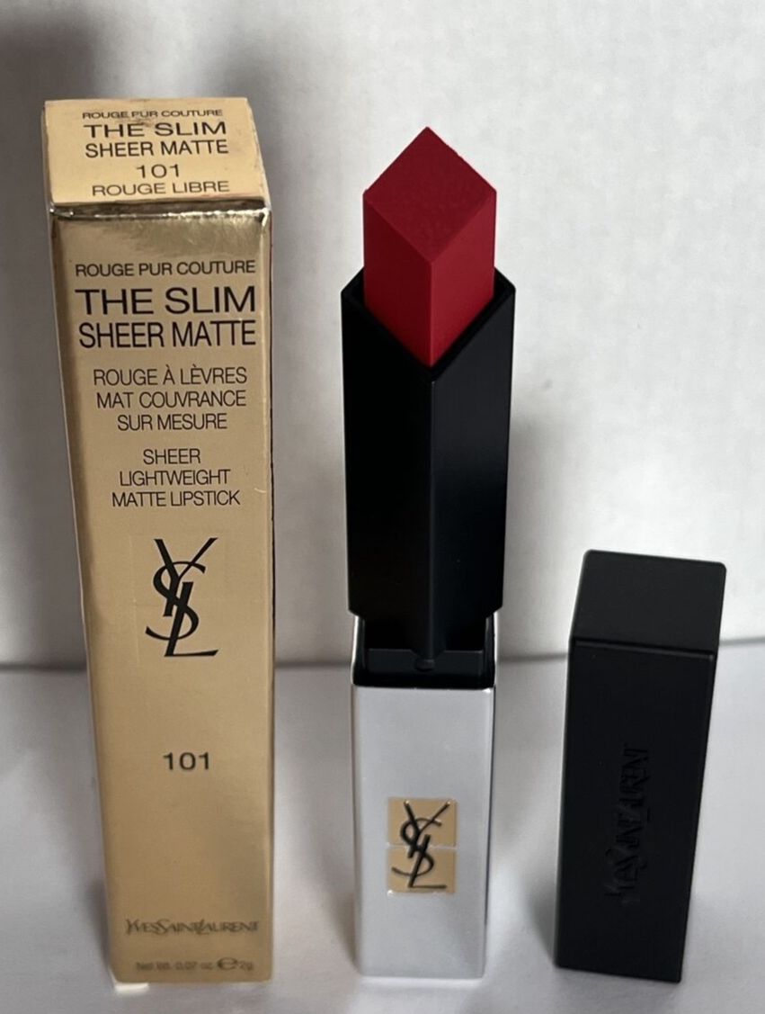 Yves Rouge Pur Couture The Slim Sheer Matte Lipstick 101 Rouge