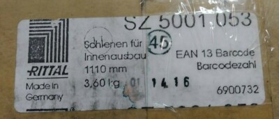 RITTAL SZ 5001.053 INTERIOR INSTALLATION RAILS FOR CM TP ENCLOSURE NEW IN BOX