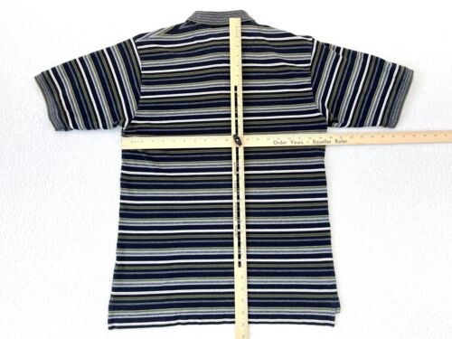 Camisa Polo Arnold Palmer DE COLECCIÓN Adulto Mediana Azul Verde Rayas Golfista Hombres - Imagen 3 de 6