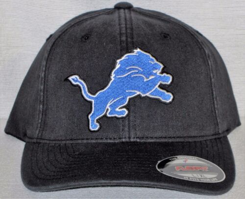 Detroit Lions ""FLEXFIT"" Kappe 🙂 KLASSISCH NFL AUFNÄHER/LOGO 🙂 3 GRÖSSEN * 3 FARBEN 🙂 NEU - Bild 3 von 9