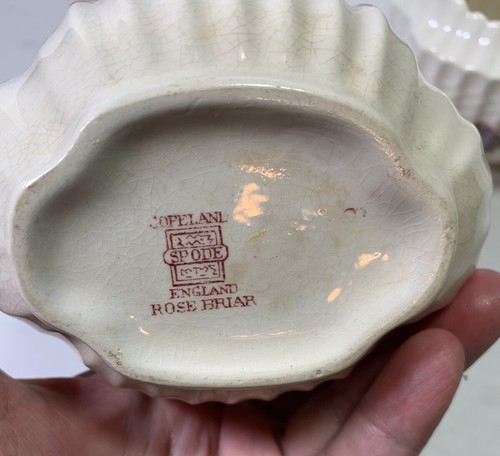 Copeland Spode "Rose Briar" Creamer & Lidded Sugar England 5" - Picture 7 of 16