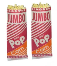 (100) Gold Medal Popcorn Bags JUMBO 12"  2oz. - 4 3/4 x 12  J-2055