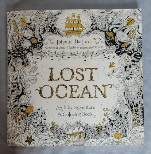 Lost Ocean: An Inky Adventure & Coloring Book by Johanna Basford - Paperback - Picture 1 of 9