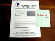 MARVIN MILLER MLBPA MRS. BABE RUTH BABE'S WIFE HOF SIGNED AUTO VTG CUT BECKETT 