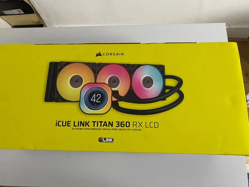 Corsair iCUE LINK TITAN 360 RX RGB AIO Cooler, 3x120mm ARGB PWM Fan, Copper Heat