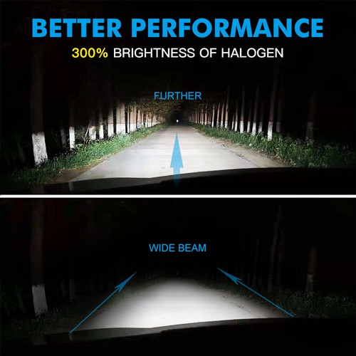 9006 LED Headlight Bulbs Low Beam For Toyota Camry 2000-2006 6000K Bright White - Picture 3 of 10