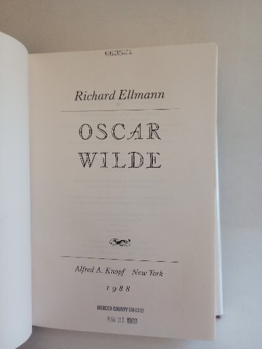 Oscar Wilde von Richard Ellmann (1988, Hardcover) Knopf - Bild 3 von 22