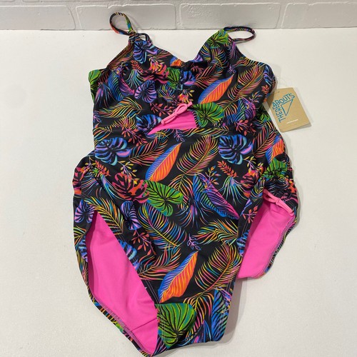 NEW - There Abouts Black Leaves Pattern - XL - UPF 50 - Picture 1 of 6