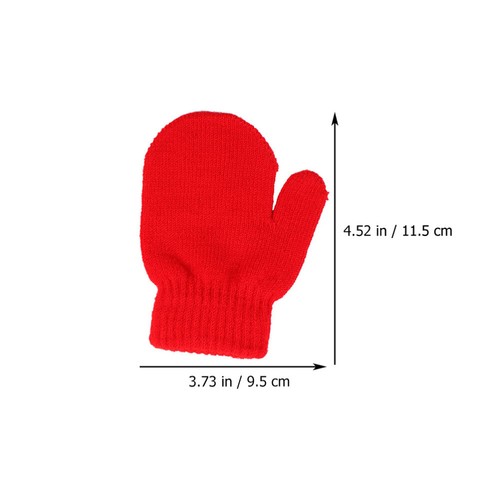 5 Pairs Unisex Kid Gloves Full Finger Mittens Winter Warm Knitted Gloves - Picture 11 of 12