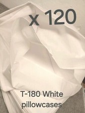 120 PACK Pillowcases, Std 20x30 T-180 Percale Envelope Style White 2015Q New