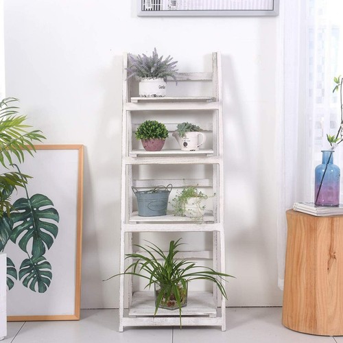 Escalera de 4 Niveles Soporte Estante de Almacenamiento Estantería de Colección Librería Planta Flor - Imagen 7 de 14